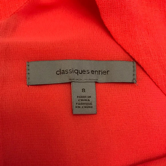 Classiques Entier Coral Sleeveless Belted Dress 8 - Picture 7 of 8